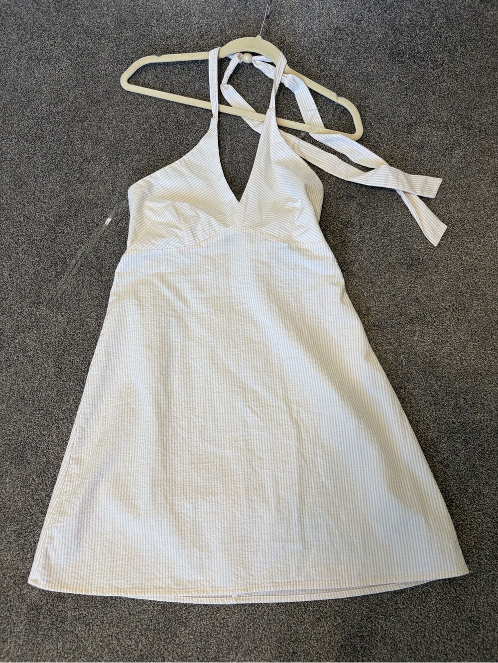 wild fable White Textured Halter Mini Dress